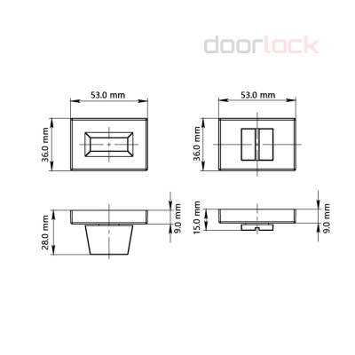 Поворотная кнопка DOORLOCK TK06/P/WC  Phantom MBSN, матовый никель